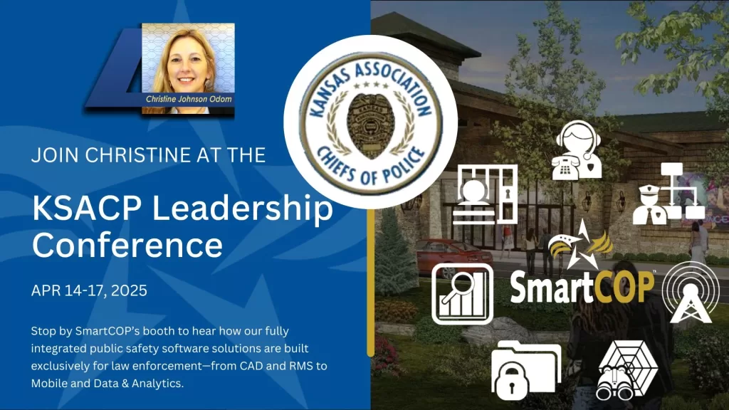 Meet SmartCOP at 2025 KSACP Leadership Conference! Visit our booth to see how our software keeps officers connected and improves response times.