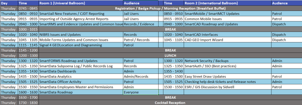 2025 SmartCOP UNITE Agenda