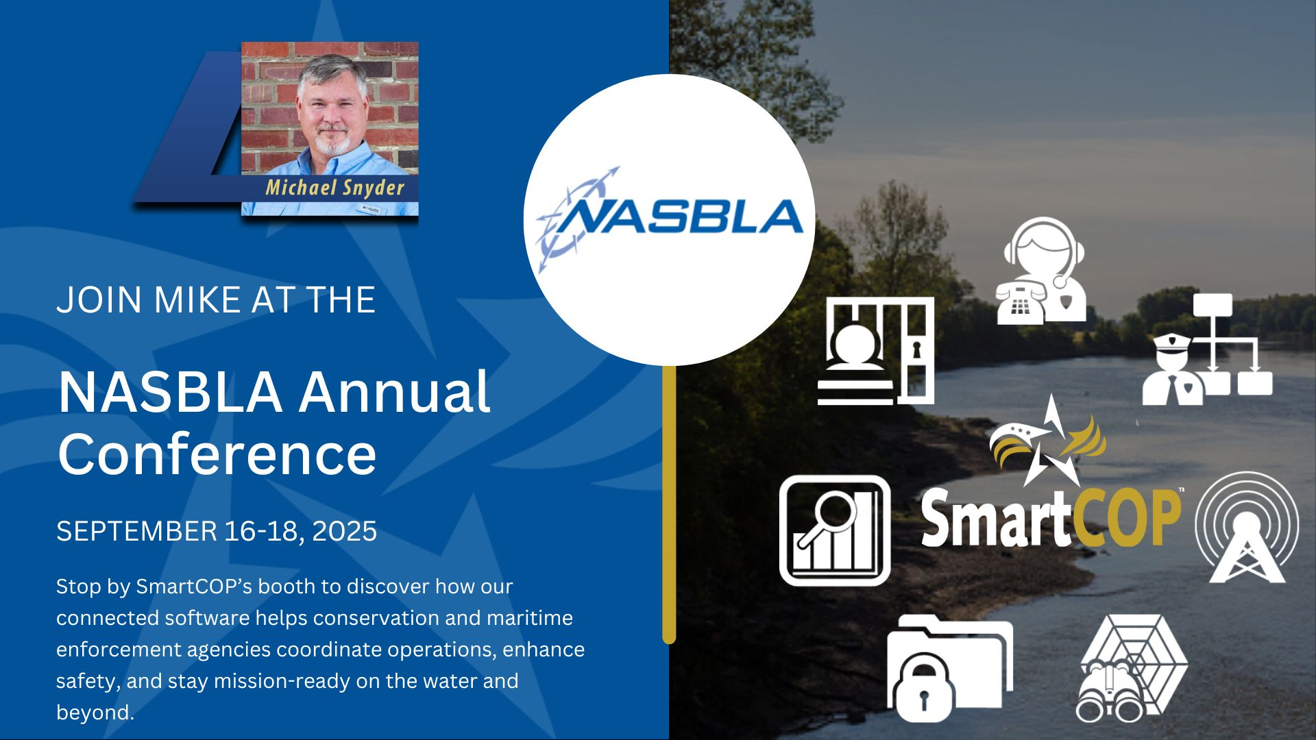 SmartCOP is heading to the 2025 NASBLA Annual Conference, where conservation and maritime enforcement professionals gather to advance waterway safety.
