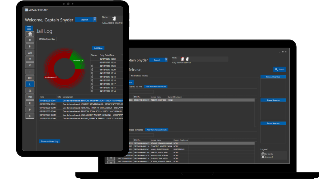 SmartCOP’s Jail Management System is designed to track every aspect of an inmate’s stay, making it easy to manage your facility’s daily operations.
