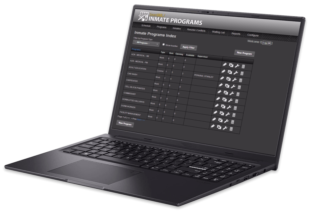 With SmartJAIL, managing inmate workers and facility programs is simple and efficient. You can easily set up unlimited program types and schedules, and supervisors get email notifications to stay on top of everything.