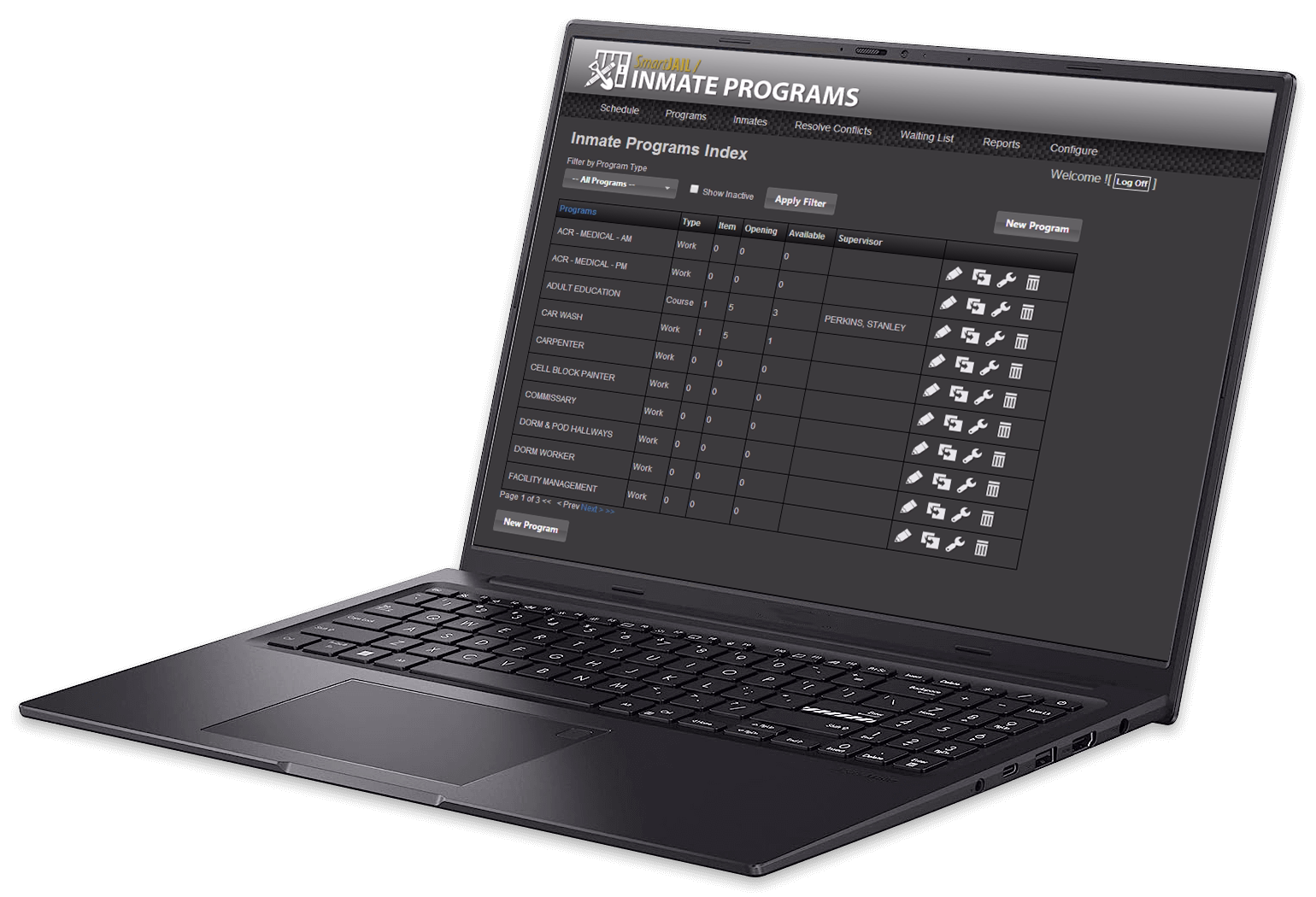 With SmartJAIL, managing inmate workers and facility programs is simple and efficient. You can easily set up unlimited program types and schedules, and supervisors get email notifications to stay on top of everything.