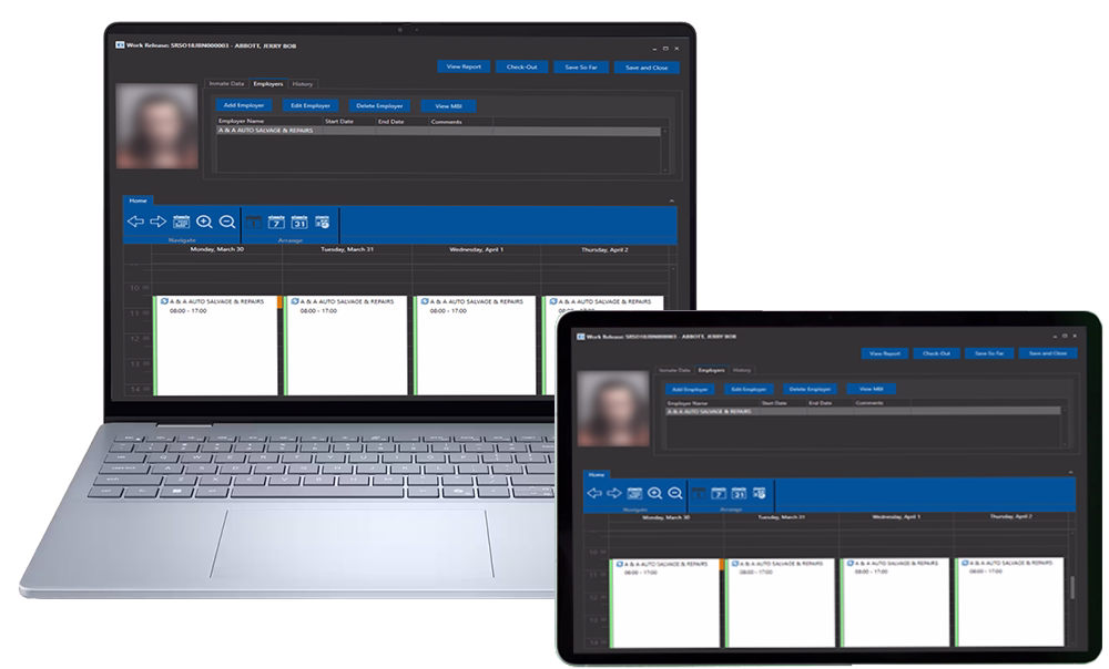 With SmartCOP’s Jail Management System, managing inmate work release is a breeze while keeping your facility paperless.