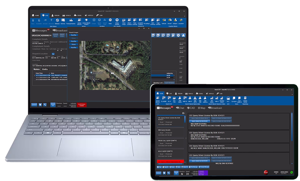 SmartMOBILE enables officers to manage reports efficiently and access real-time data from their mobile devices, improving communication and operational efficiency in the field. Compatible with iOS and Android devices