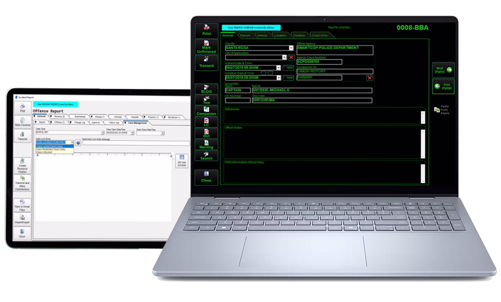 SmartCOP’s Case Management system provides a powerful, configurable workflow that supports unlimited report types, supplements, and attachments, including images and crime scene diagrams.
