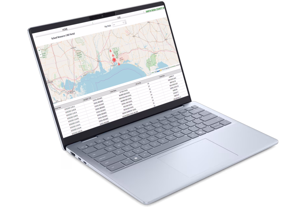 SmartWEB enhances public law enforcement records access by integrating with Computer-Aided Dispatch (CAD) software to provide real-time information.