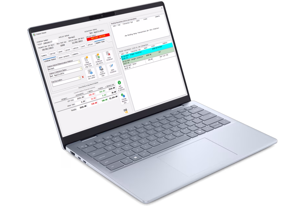 SmartCOP features a robust Commercial Citation Payment system designed to follow Generally Accepted Accounting Principles (GAAP) to ensure strict financial compliance.